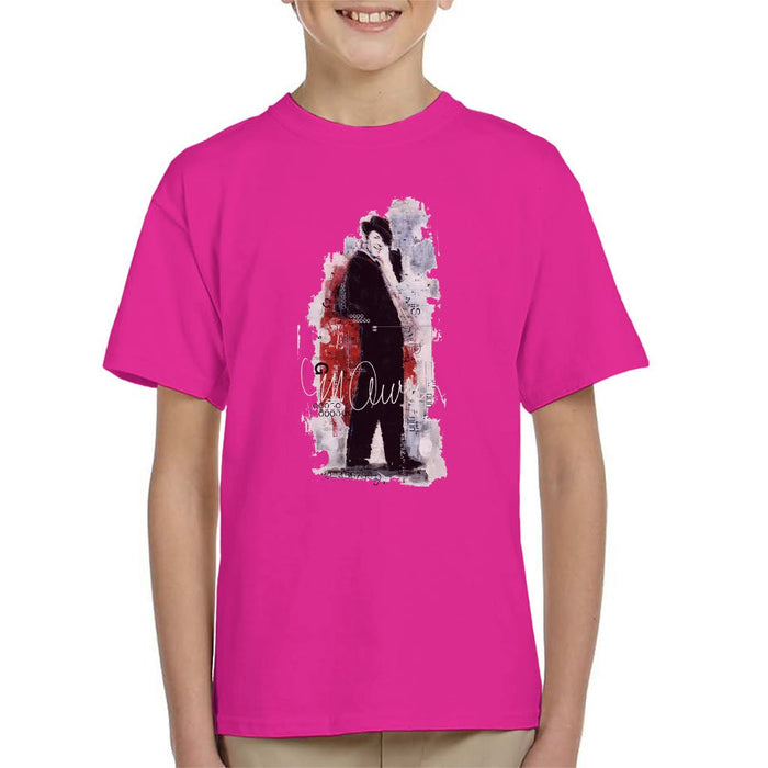 Sidney Maurer Original Portrait Of Frank Sinatra Side Shot Kids T-Shirt - Kids Boys T-Shirt