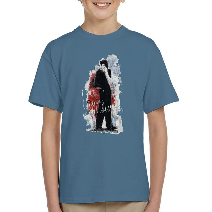 Sidney Maurer Original Portrait Of Frank Sinatra Side Shot Kids T-Shirt - Kids Boys T-Shirt