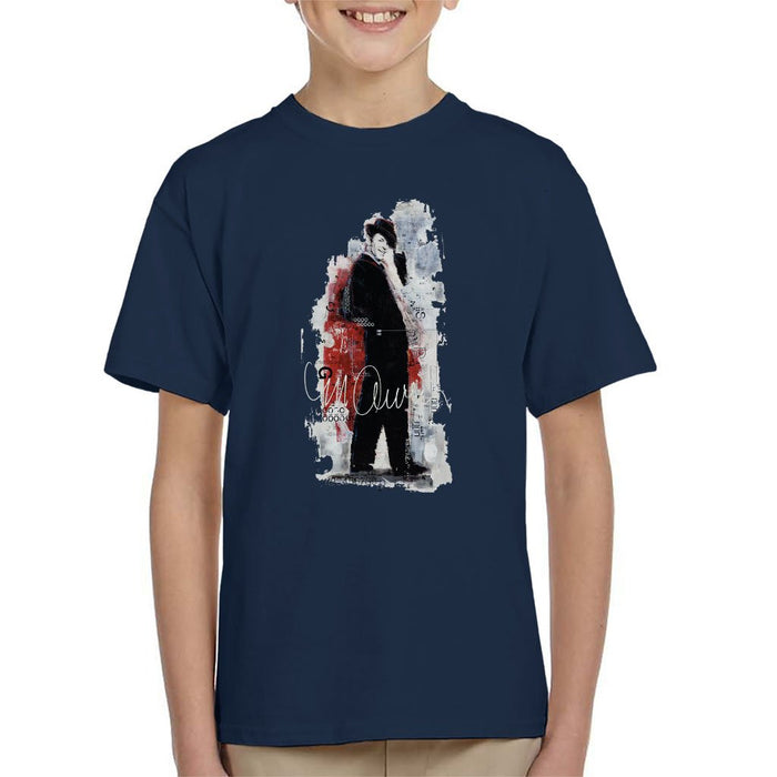 Sidney Maurer Original Portrait Of Frank Sinatra Side Shot Kids T-Shirt - Kids Boys T-Shirt