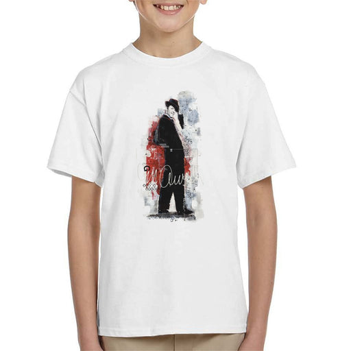 Sidney Maurer Original Portrait Of Frank Sinatra Side Shot Kids T-Shirt - Kids Boys T-Shirt