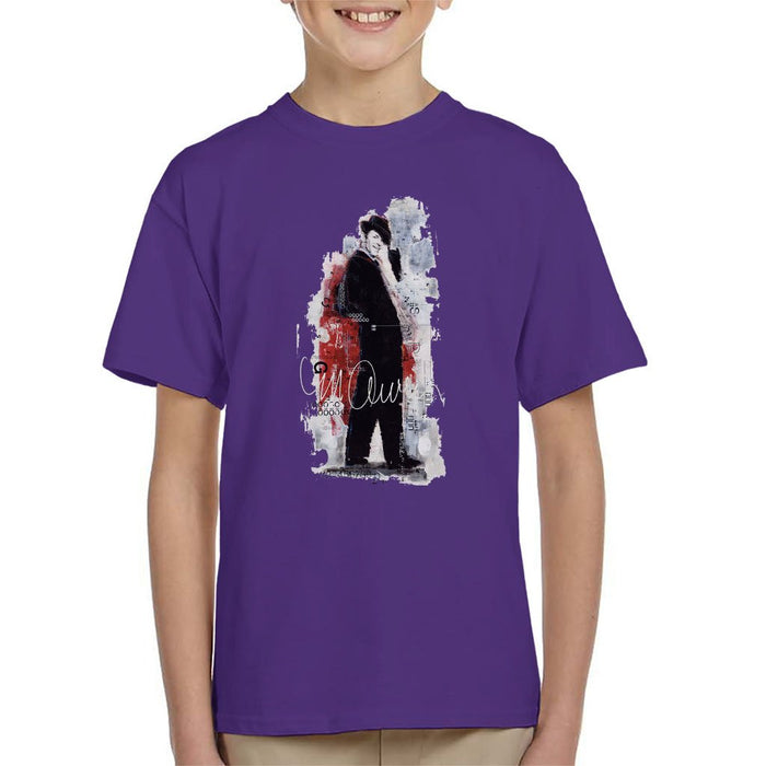 Sidney Maurer Original Portrait Of Frank Sinatra Side Shot Kids T-Shirt - Kids Boys T-Shirt