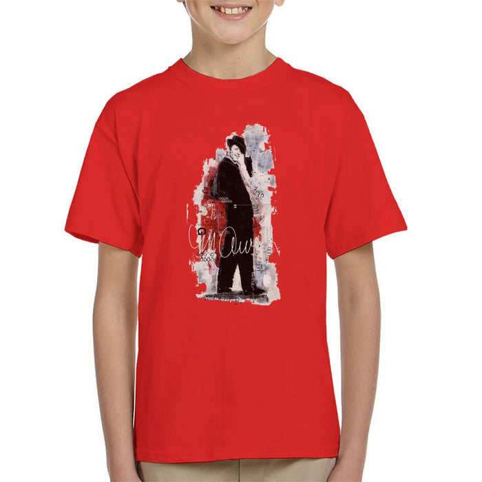 Sidney Maurer Original Portrait Of Frank Sinatra Side Shot Kids T-Shirt - Kids Boys T-Shirt