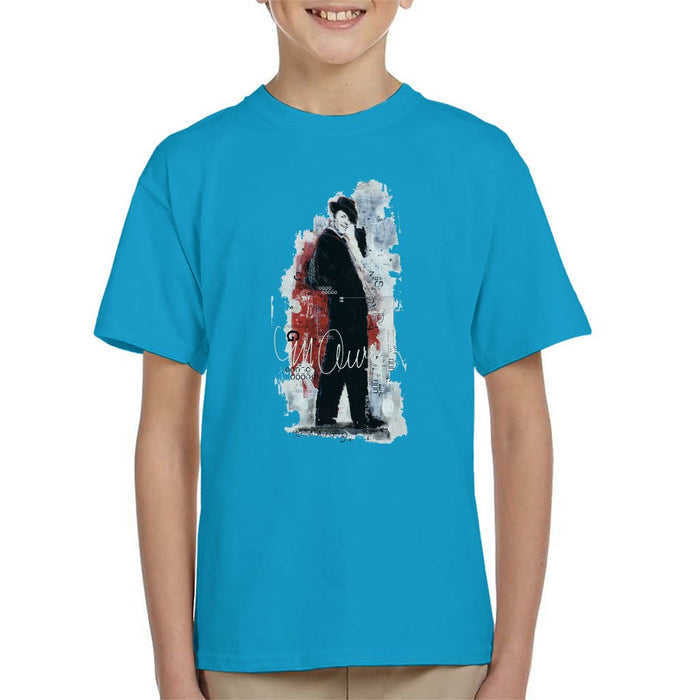 Sidney Maurer Original Portrait Of Frank Sinatra Side Shot Kids T-Shirt - Kids Boys T-Shirt