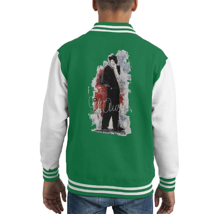 Sidney Maurer Original Portrait Of Frank Sinatra Side Shot Kids Varsity Jacket - Kids Boys Varsity Jacket