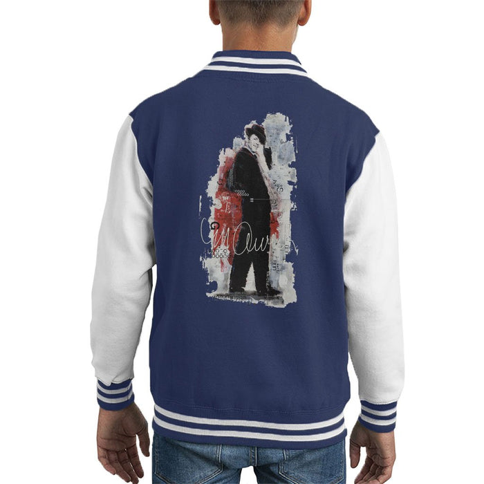 Sidney Maurer Original Portrait Of Frank Sinatra Side Shot Kids Varsity Jacket - Kids Boys Varsity Jacket