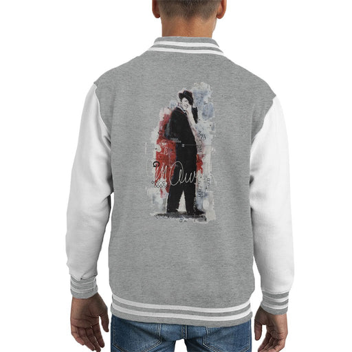 Sidney Maurer Original Portrait Of Frank Sinatra Side Shot Kids Varsity Jacket - Kids Boys Varsity Jacket