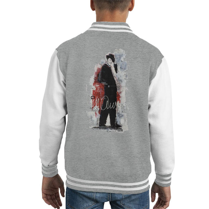 Sidney Maurer Original Portrait Of Frank Sinatra Side Shot Kids Varsity Jacket - Kids Boys Varsity Jacket