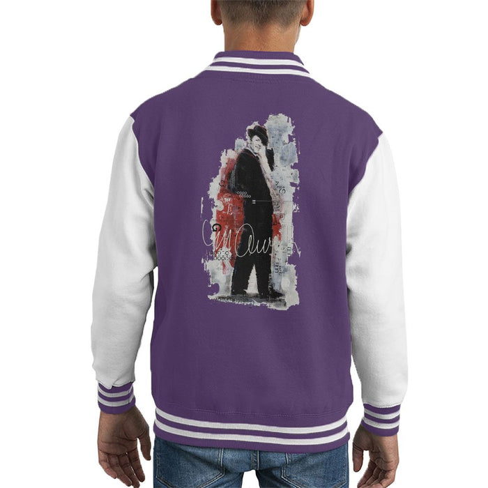 Sidney Maurer Original Portrait Of Frank Sinatra Side Shot Kids Varsity Jacket - Kids Boys Varsity Jacket