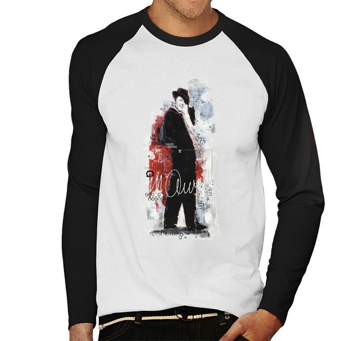 Sidney Maurer Original Portrait Of Frank Sinatra Side Shot Mens Baseball Long Sleeved T-Shirt - Mens Baseball Long Sleeved T-Shirt
