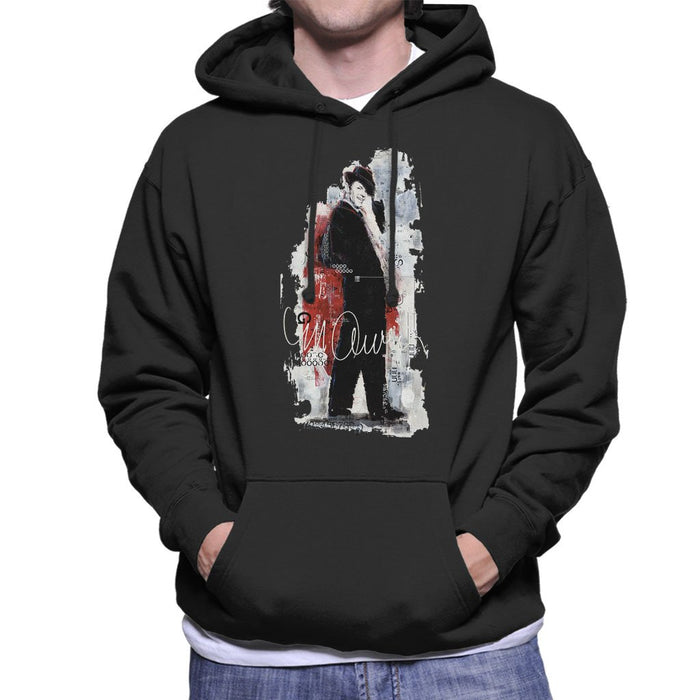 Sidney Maurer Original Portrait Of Frank Sinatra Side Shot Mens Hooded Sweatshirt - Mens Hooded Sweatshirt