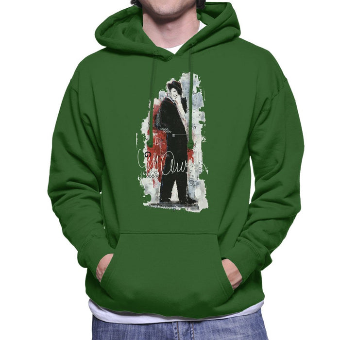 Sidney Maurer Original Portrait Of Frank Sinatra Side Shot Mens Hooded Sweatshirt - Mens Hooded Sweatshirt
