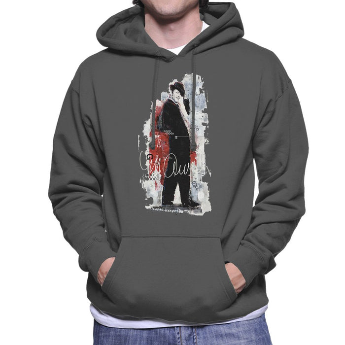 Sidney Maurer Original Portrait Of Frank Sinatra Side Shot Mens Hooded Sweatshirt - Mens Hooded Sweatshirt