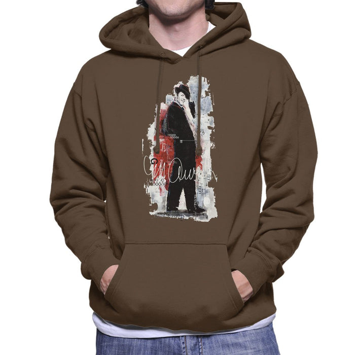 Sidney Maurer Original Portrait Of Frank Sinatra Side Shot Mens Hooded Sweatshirt - Mens Hooded Sweatshirt