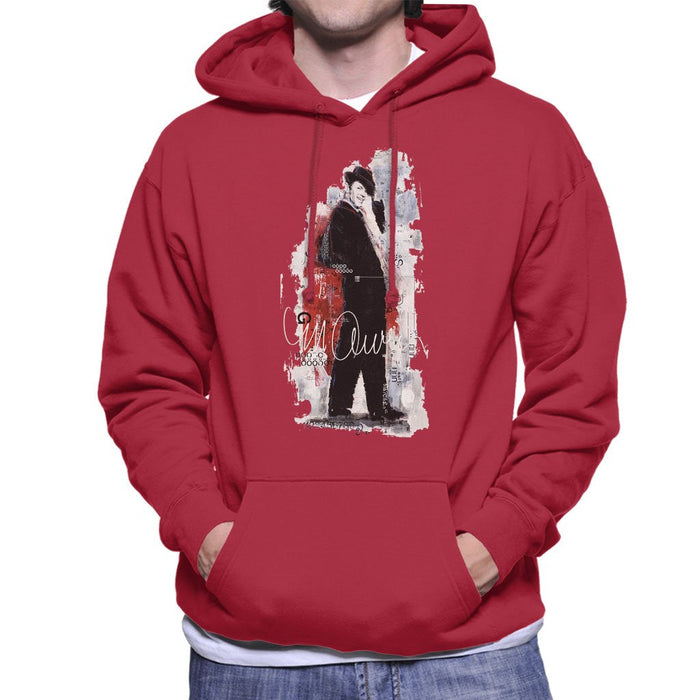 Sidney Maurer Original Portrait Of Frank Sinatra Side Shot Mens Hooded Sweatshirt - Mens Hooded Sweatshirt
