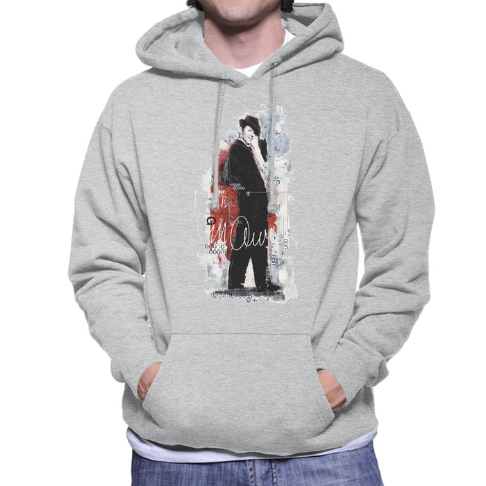 Sidney Maurer Original Portrait Of Frank Sinatra Side Shot Mens Hooded Sweatshirt - Mens Hooded Sweatshirt