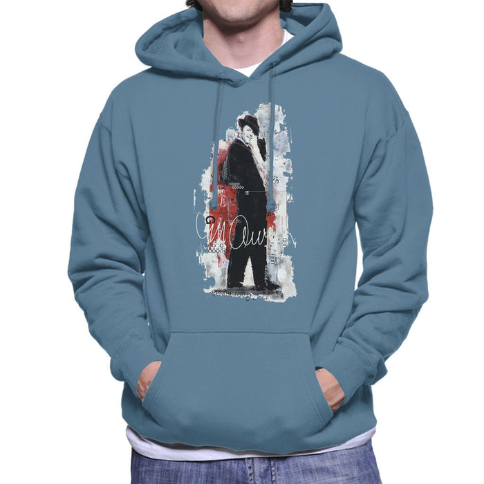 Sidney Maurer Original Portrait Of Frank Sinatra Side Shot Mens Hooded Sweatshirt - Mens Hooded Sweatshirt