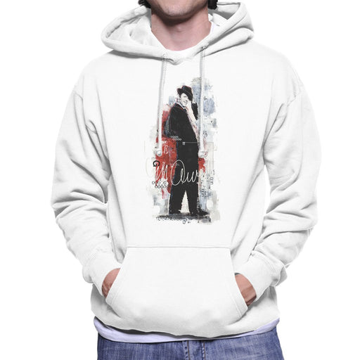 Sidney Maurer Original Portrait Of Frank Sinatra Side Shot Mens Hooded Sweatshirt - Mens Hooded Sweatshirt