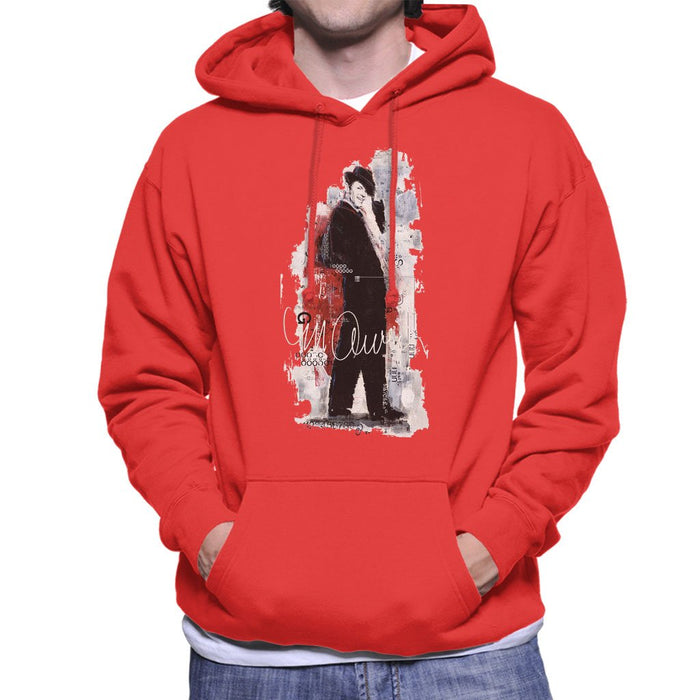 Sidney Maurer Original Portrait Of Frank Sinatra Side Shot Mens Hooded Sweatshirt - Mens Hooded Sweatshirt