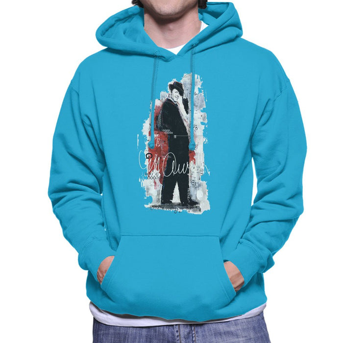 Sidney Maurer Original Portrait Of Frank Sinatra Side Shot Mens Hooded Sweatshirt - Mens Hooded Sweatshirt