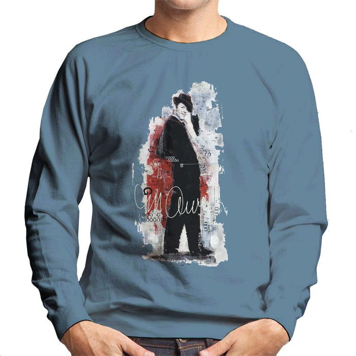 Sidney Maurer Original Portrait Of Frank Sinatra Side Shot Mens Sweatshirt - Mens Sweatshirt