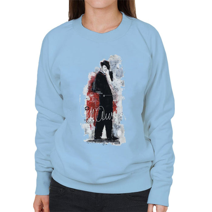 Sidney Maurer Original Portrait Of Frank Sinatra Side Shot Womens Sweatshirt - Womens Sweatshirt