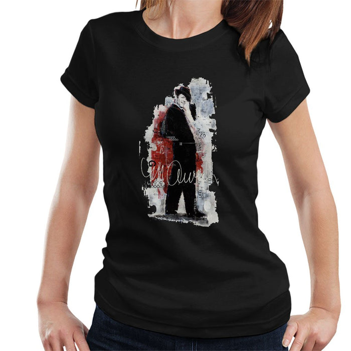 Sidney Maurer Original Portrait Of Frank Sinatra Side Shot Womens T-Shirt - Womens T-Shirt