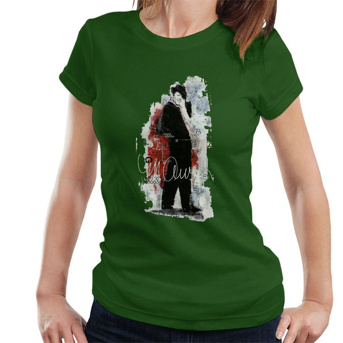 Sidney Maurer Original Portrait Of Frank Sinatra Side Shot Womens T-Shirt - Womens T-Shirt