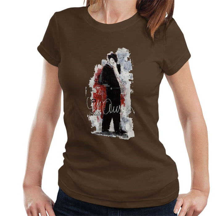 Sidney Maurer Original Portrait Of Frank Sinatra Side Shot Womens T-Shirt - Womens T-Shirt