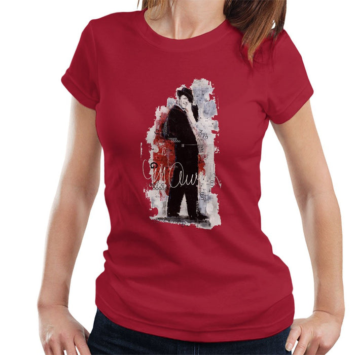 Sidney Maurer Original Portrait Of Frank Sinatra Side Shot Womens T-Shirt - Womens T-Shirt