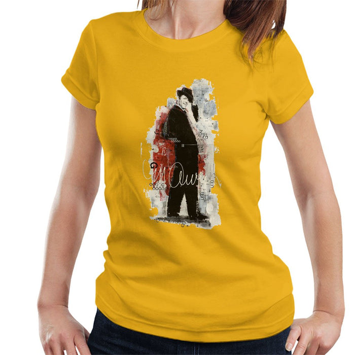 Sidney Maurer Original Portrait Of Frank Sinatra Side Shot Womens T-Shirt - Womens T-Shirt