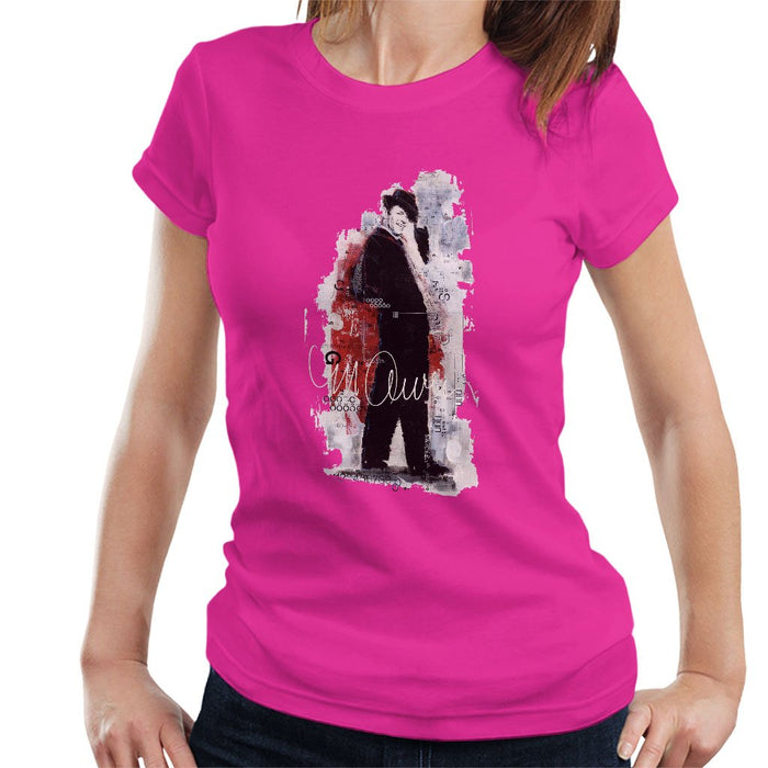 Sidney Maurer Original Portrait Of Frank Sinatra Side Shot Womens T-Shirt - Womens T-Shirt