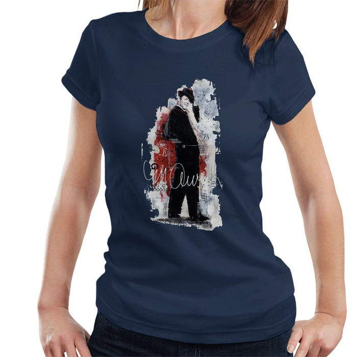 Sidney Maurer Original Portrait Of Frank Sinatra Side Shot Womens T-Shirt - Womens T-Shirt