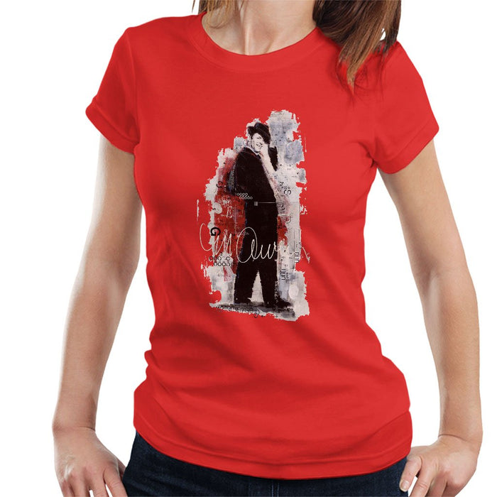 Sidney Maurer Original Portrait Of Frank Sinatra Side Shot Womens T-Shirt - Womens T-Shirt