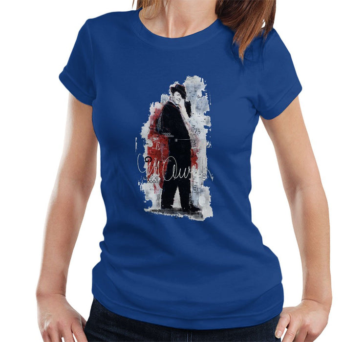 Sidney Maurer Original Portrait Of Frank Sinatra Side Shot Womens T-Shirt - Womens T-Shirt