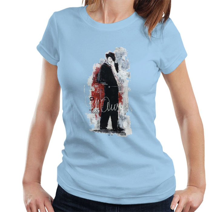 Sidney Maurer Original Portrait Of Frank Sinatra Side Shot Womens T-Shirt - Womens T-Shirt
