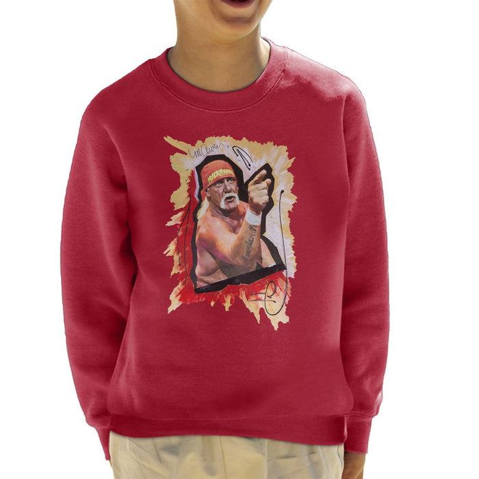 Sidney Maurer Original Portrait Of Hulk Hogan Kids Sweatshirt - Kids Boys Sweatshirt