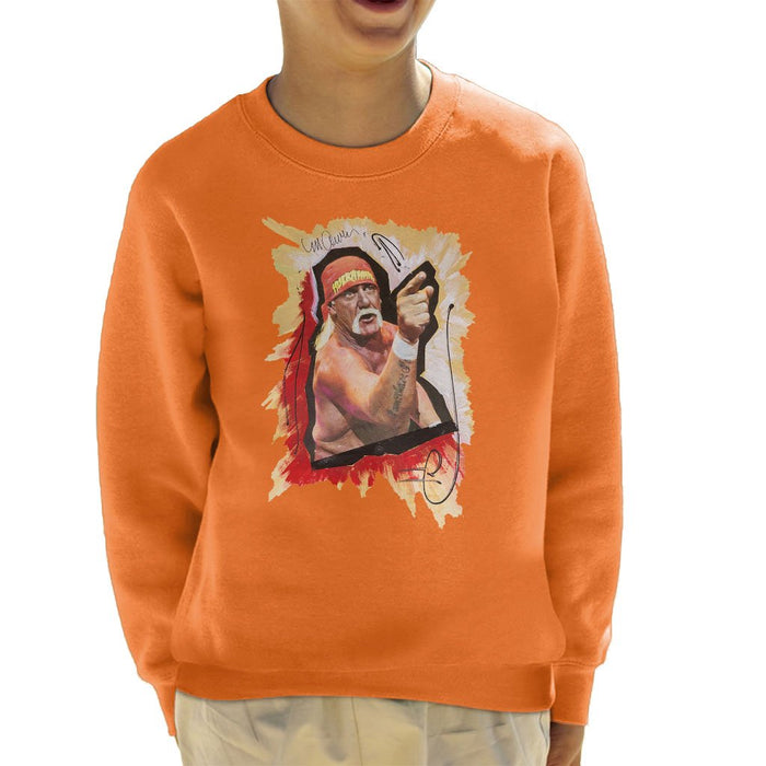 Sidney Maurer Original Portrait Of Hulk Hogan Kids Sweatshirt - Kids Boys Sweatshirt