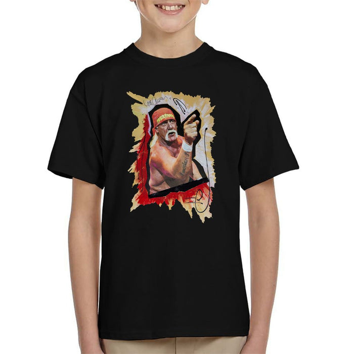 Sidney Maurer Original Portrait Of Hulk Hogan Kids T-Shirt - Kids Boys T-Shirt