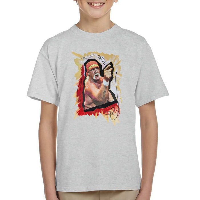 Sidney Maurer Original Portrait Of Hulk Hogan Kids T-Shirt - Kids Boys T-Shirt