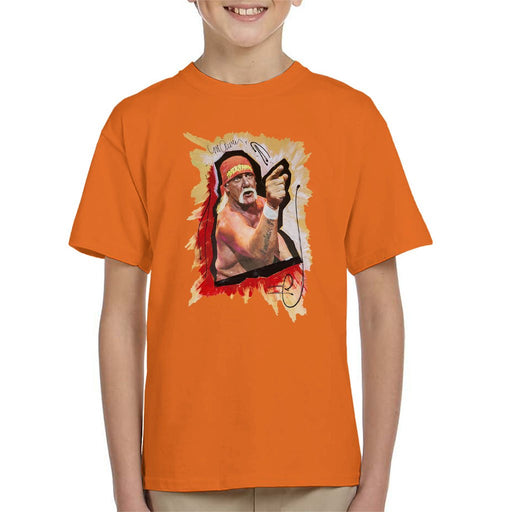Sidney Maurer Original Portrait Of Hulk Hogan Kids T-Shirt - Kids Boys T-Shirt