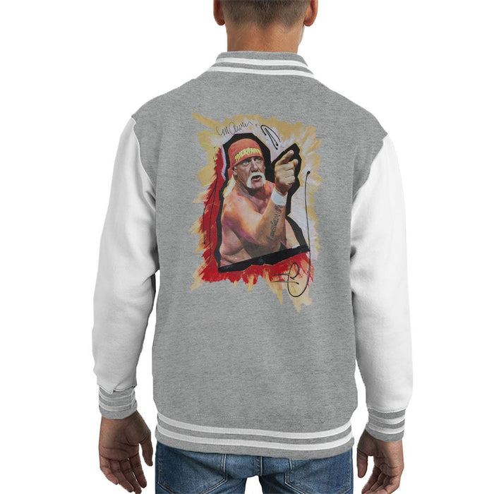 Sidney Maurer Original Portrait Of Hulk Hogan Kids Varsity Jacket - Kids Boys Varsity Jacket