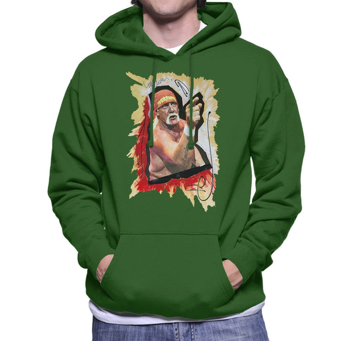Sidney Maurer Original Portrait Of Hulk Hogan Mens Hooded Sweatshirt - Mens Hooded Sweatshirt