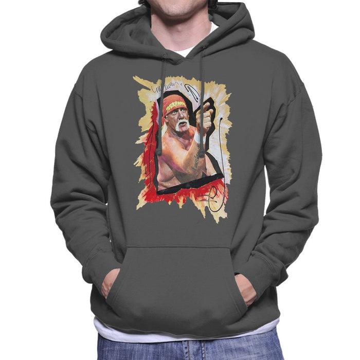 Sidney Maurer Original Portrait Of Hulk Hogan Mens Hooded Sweatshirt - Mens Hooded Sweatshirt
