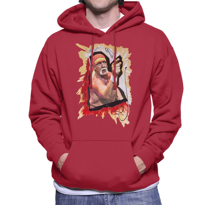 Sidney Maurer Original Portrait Of Hulk Hogan Mens Hooded Sweatshirt - Mens Hooded Sweatshirt