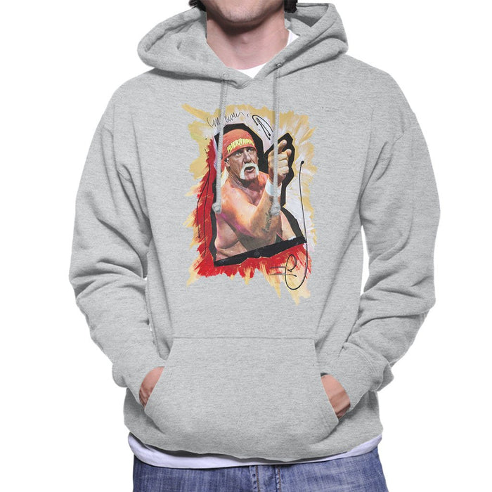 Sidney Maurer Original Portrait Of Hulk Hogan Mens Hooded Sweatshirt - Mens Hooded Sweatshirt