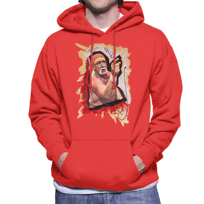 Sidney Maurer Original Portrait Of Hulk Hogan Mens Hooded Sweatshirt - Mens Hooded Sweatshirt