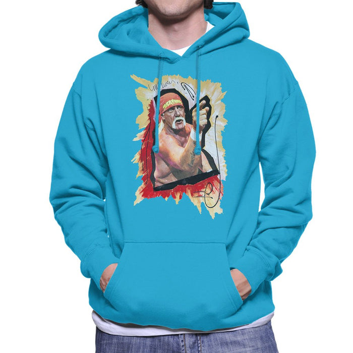Sidney Maurer Original Portrait Of Hulk Hogan Mens Hooded Sweatshirt - Mens Hooded Sweatshirt