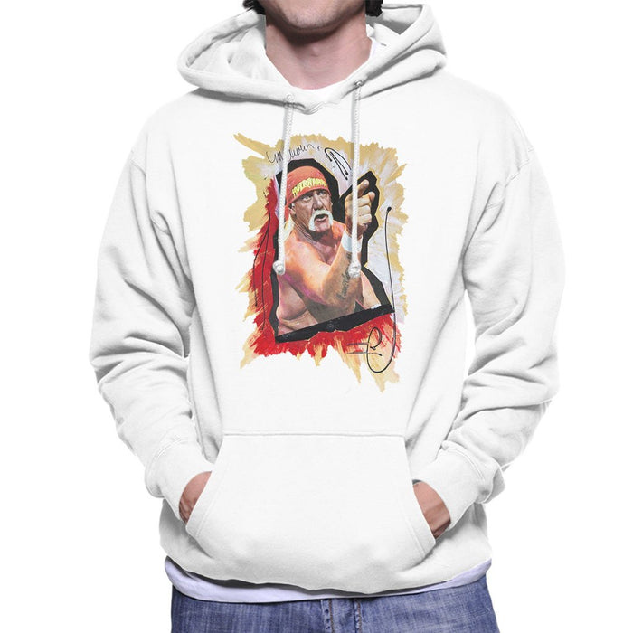 Sidney Maurer Original Portrait Of Hulk Hogan Mens Hooded Sweatshirt - Mens Hooded Sweatshirt