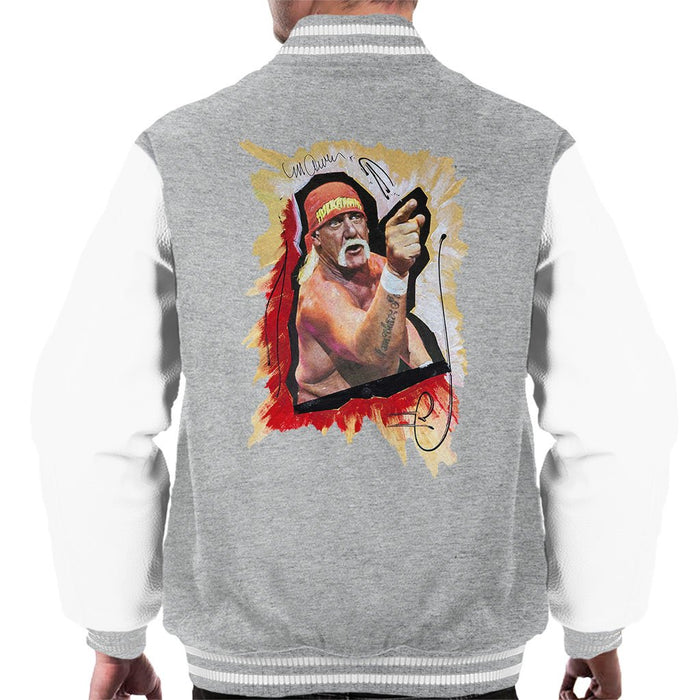 Sidney Maurer Original Portrait Of Hulk Hogan Mens Varsity Jacket - Mens Varsity Jacket