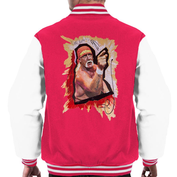Sidney Maurer Original Portrait Of Hulk Hogan Mens Varsity Jacket - Mens Varsity Jacket